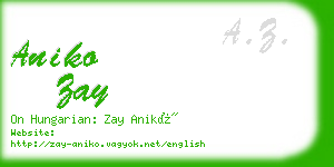 aniko zay business card